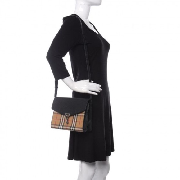Authentic BURBERRY Derby Calfskin Vintage Check Small Macken Crossbody B… - Picture 3 of 15